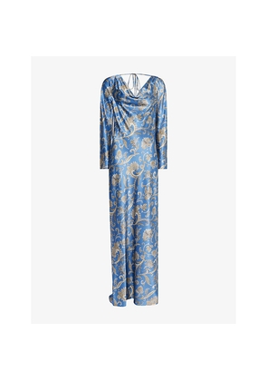Womens Veronica Beard Ember Paisley-Print Silk Maxi Dress