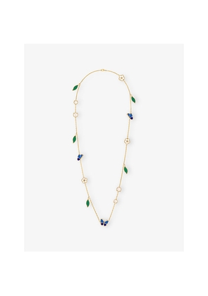 Van Cleef & Arpels Lucky Spring Butterfly Long 18ct Yellow Gold and Stone Necklace