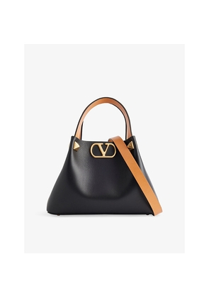 Womens Valentino Garavani Vlogo Small Leather Tote Bag