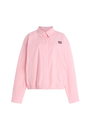 Miu Miu Cotton-Poplin Blouson Jacket - Moda Operandi