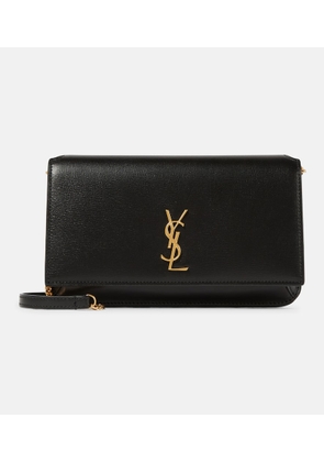 Saint Laurent Cassandre leather phone pouch