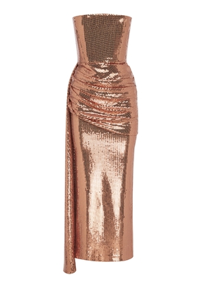 Alex Perry Draped Sequinned Midi Dress - Moda Operandi