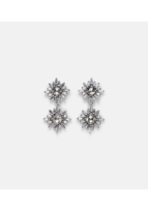 Suzanne Kalan 18kt white gold drop earrings with diamonds