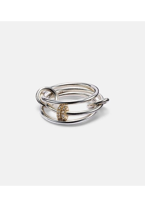 Spinelli Kilcollin Sterling silver and 18kt gold linked rings with diamonds