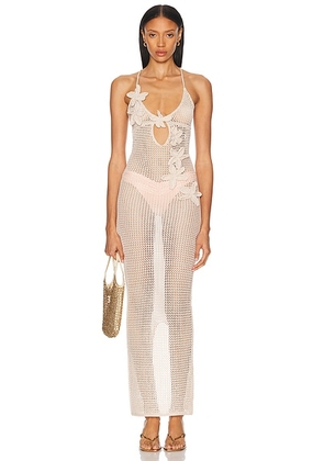 Bananhot Hilsa Maxi Dress in Knitted Sand - Beige. Size M/L (also in ).