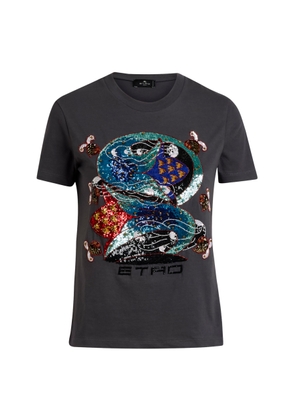 Etro Embroidered Cotton T-Shirt - Moda Operandi