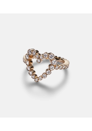 Sophie Bille Brahe Ensemble Coeur 18kt gold ring with diamonds