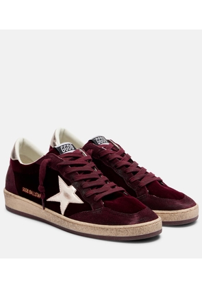 Golden Goose Ball Star suede and velvet sneakers