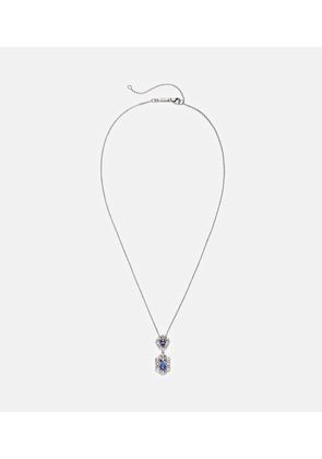 Suzanne Kalan 18kt gold pendant necklace with sapphires and diamonds