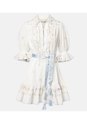 Alemais Giulia embroidered cotton minidress