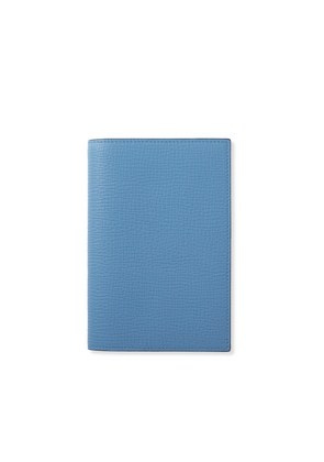 Smythson Evergreen Refillable Small Notebook In Ludlow In Nile Blue