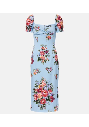 Dolce&Gabbana Floral silk-blend midi dress