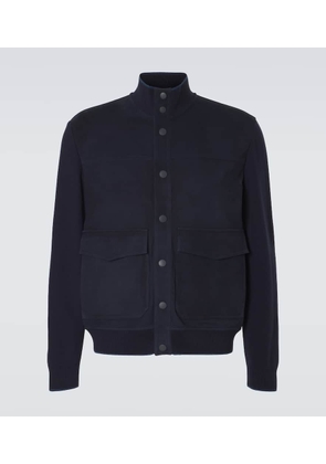 Canali Suede bomber jacket
