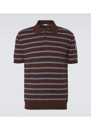 Moncler Striped cotton polo shirt