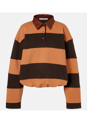 Acne Studios Folio striped cotton fleece sweatshirt