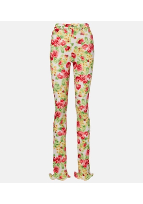 Acne Studios Epetra floral ruffled slim jeans