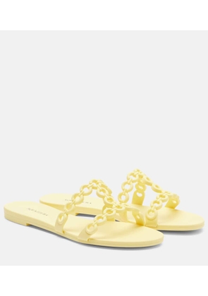 Aquazzura Infinity Chain Jelly slides