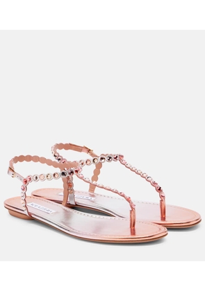 Aquazzura Tequila embellished leather thong sandals