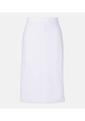 Vince Easy linen-blend midi skirt