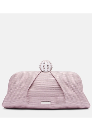 Aquazzura Tequila embellished canvas clutch