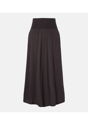 Extreme Cashmere NÂ°470 Seduce wool and cashmere midi skirt