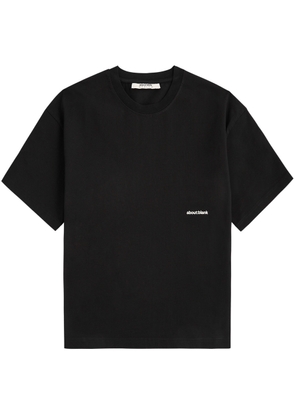 About Blank Box Logo-print Cotton T-shirt - Black - XL