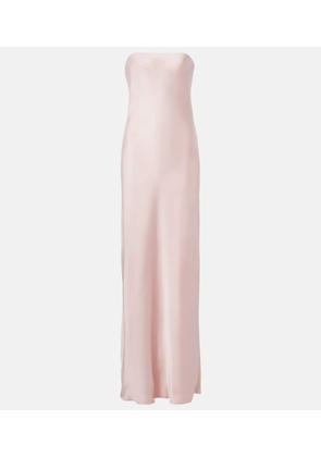 Norma Kamali Strapless satin maxi dress