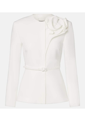 Roland Mouret Floral-applique crepe jacket