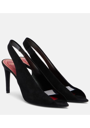 Valentino Garavani Revele suede peep-toe pumps