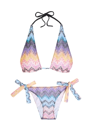 Missoni Zigzag Fine-knit Triangle Bikini - Multicoloured - 46 (UK16 / XL)