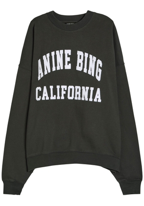 Anine Bing Miles Logo Cotton Sweatshirt - Black - M (UK12 / M)