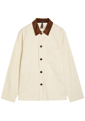 Drake's Corduroy Collar Cotton-twill Overshirt - Ecru - 48 (UK38 / M)