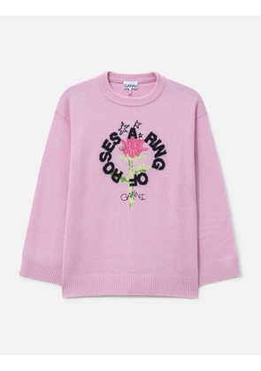 Graphic Wool Oversized Crewneck