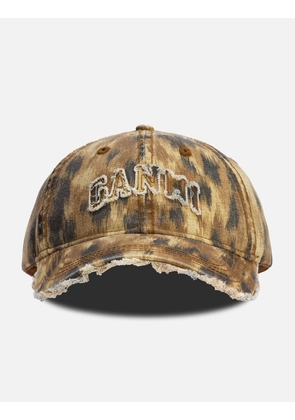 Washed Cotton Print Canvas Cap