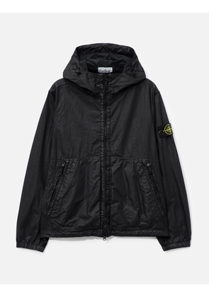 Organic-Look Nylon Panama-TC Hooded Jacket