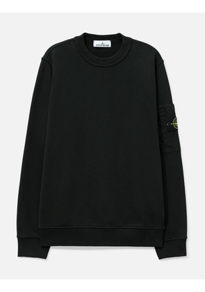 Cotton Fleece Crewneck Sweatshirt With Seasonal Pocket