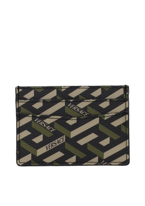 Versace Black Fabric Cardholder