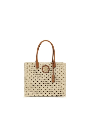 Versace Beige Cotton Handbag