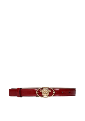 Versace Red Leather Regular Belt - 65 cm / 26 Inches