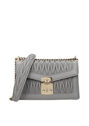Miu Miu Gray Leather Crossbody Bag