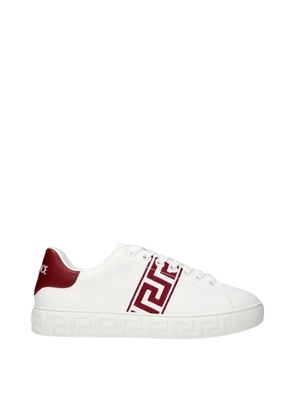 Versace White Leather Low Top Sneakers - EU40/US7