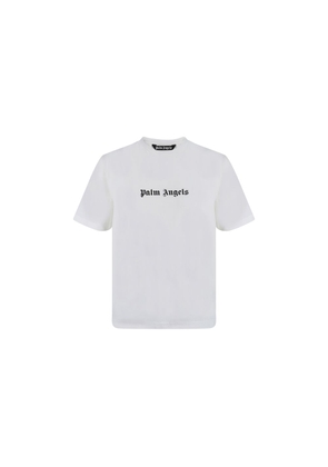 Palm Angels White Cotton T-Shirt - S