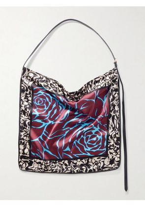 Dries Van Noten - Leather-trimmed Printed Satin Tote - Multi - One size