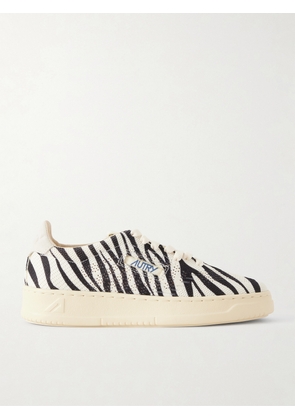 Autry - Easyknit Suede-trimmed Zebra-print Knitted Sneakers - Animal print - IT35,IT36,IT37,IT38,IT39,IT40,IT41,IT42