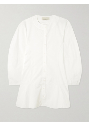 LIBEROWE - Cotton-poplin Mini Shirt Dress - White - x small,small,medium,large,x large