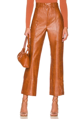 Bardot Croc Faux Leather Pant in Cognac. Size 6. Also in 2.