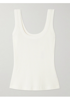 Citizens of Humanity - Faye Ribbed Stretch Organic Cotton And Tencel Lyocell-blend Tank - Off-white - x small,small,medium,large,x large