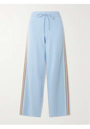 Guest In Residence - Striped Cotton-blend Track Pants - Blue - x small,small,medium,large,x large