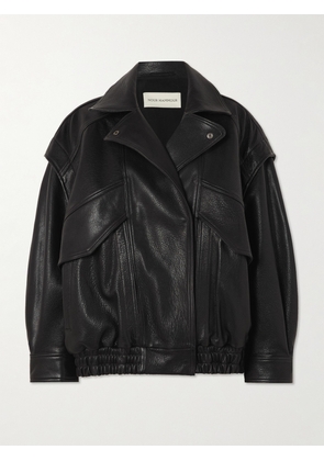 Nour Hammour - Micah Oversized Paneled Textured-leather Jacket - Black - x small,small,medium,large,x large