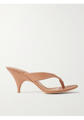Gianvito Rossi - Sofia Thong 70 Leather Sandals - Neutrals - IT35,IT36,IT36.5,IT37,IT37.5,IT38,IT38.5,IT39,IT39.5,IT40,IT40.5,IT41,IT41.5,IT42